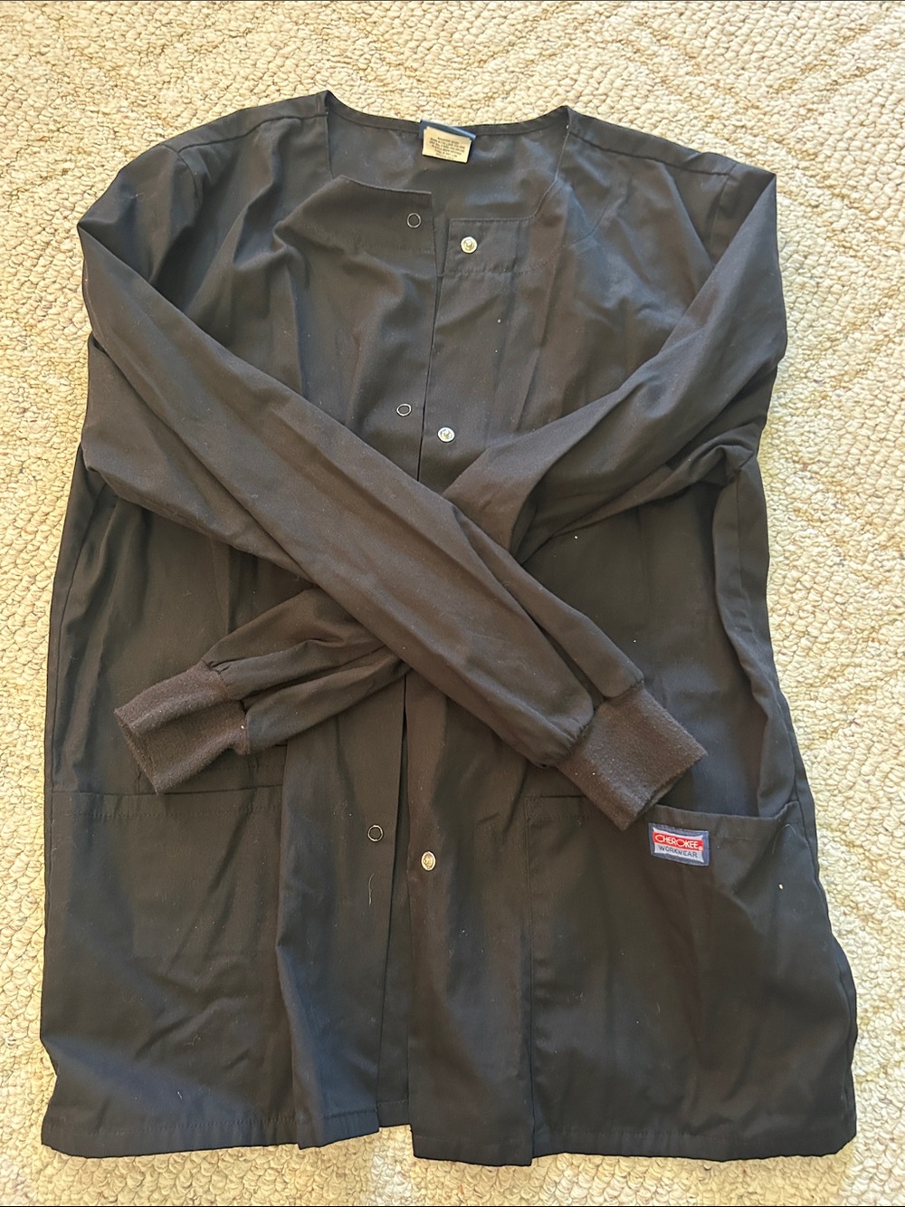 Black Medical Scrub Jacket